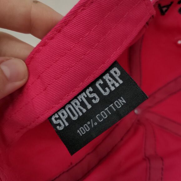 Texas Slideback Hat Pink One Size Adjustable Embroidered Vented Holes Sports Cap - Picture 7 of 7